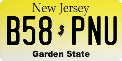 NJ license plate B58PNU