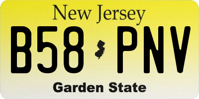 NJ license plate B58PNV