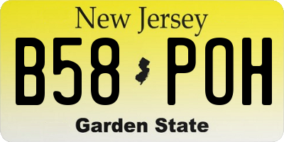NJ license plate B58POH