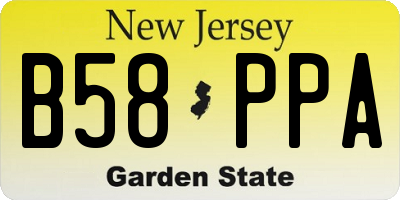 NJ license plate B58PPA