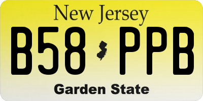 NJ license plate B58PPB