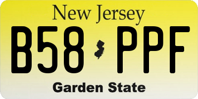 NJ license plate B58PPF