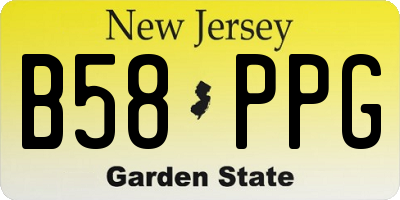 NJ license plate B58PPG