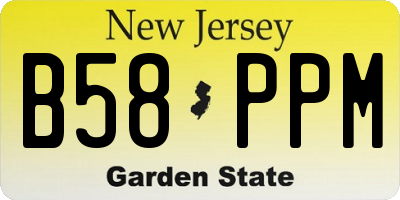 NJ license plate B58PPM