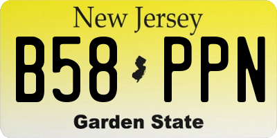 NJ license plate B58PPN