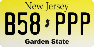 NJ license plate B58PPP