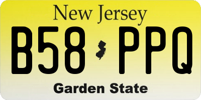 NJ license plate B58PPQ