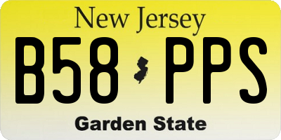 NJ license plate B58PPS