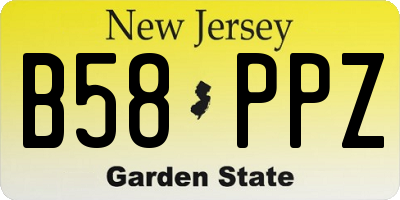 NJ license plate B58PPZ