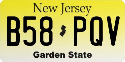 NJ license plate B58PQV