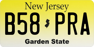 NJ license plate B58PRA