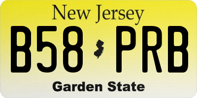 NJ license plate B58PRB