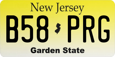 NJ license plate B58PRG