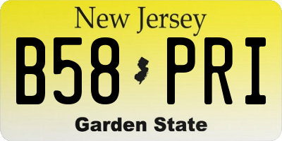 NJ license plate B58PRI