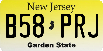 NJ license plate B58PRJ
