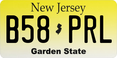 NJ license plate B58PRL