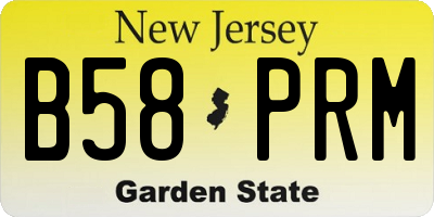 NJ license plate B58PRM