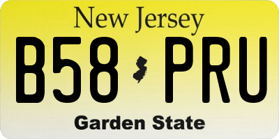 NJ license plate B58PRU