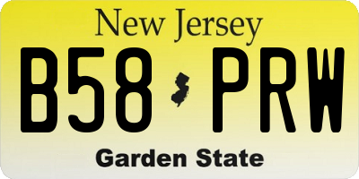 NJ license plate B58PRW