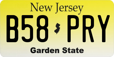 NJ license plate B58PRY