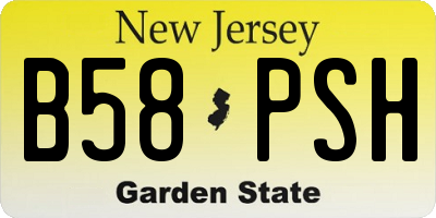 NJ license plate B58PSH