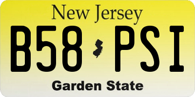 NJ license plate B58PSI