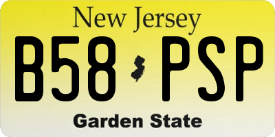 NJ license plate B58PSP