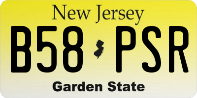 NJ license plate B58PSR