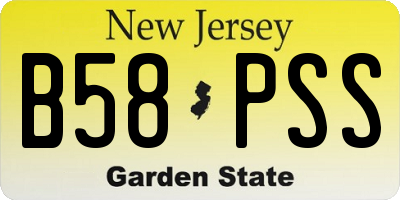 NJ license plate B58PSS