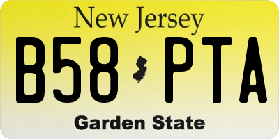 NJ license plate B58PTA