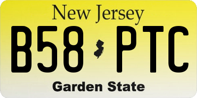 NJ license plate B58PTC