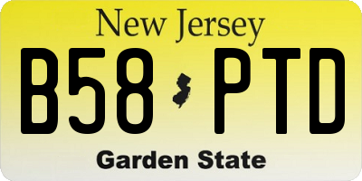 NJ license plate B58PTD