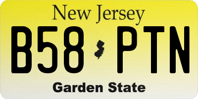 NJ license plate B58PTN