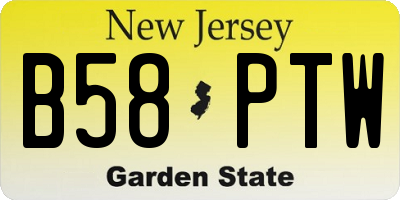 NJ license plate B58PTW