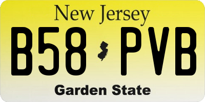 NJ license plate B58PVB