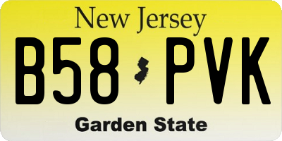 NJ license plate B58PVK