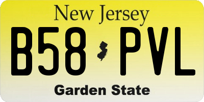 NJ license plate B58PVL
