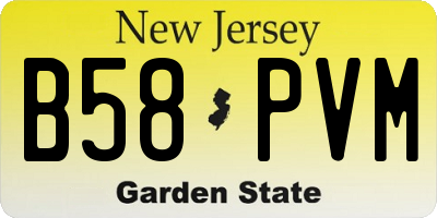 NJ license plate B58PVM