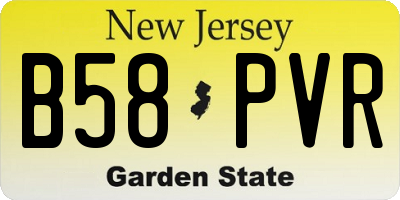 NJ license plate B58PVR