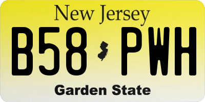 NJ license plate B58PWH