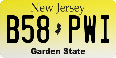 NJ license plate B58PWI