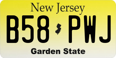 NJ license plate B58PWJ