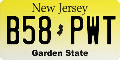 NJ license plate B58PWT