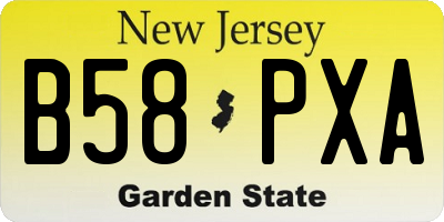 NJ license plate B58PXA