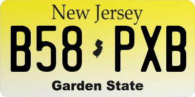 NJ license plate B58PXB