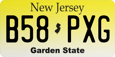 NJ license plate B58PXG