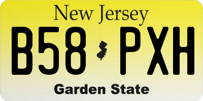 NJ license plate B58PXH