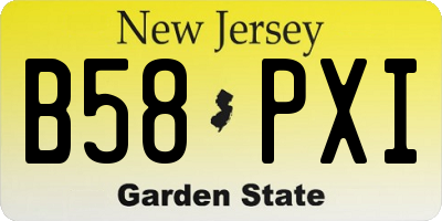 NJ license plate B58PXI