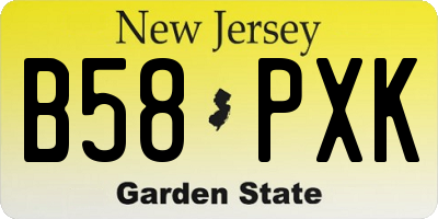 NJ license plate B58PXK