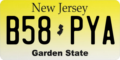 NJ license plate B58PYA